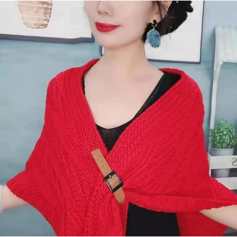 Fashion Versatile Knitted Shawl Shoulder Guard Cape Warmth Neck Wrap | Fruugo SG