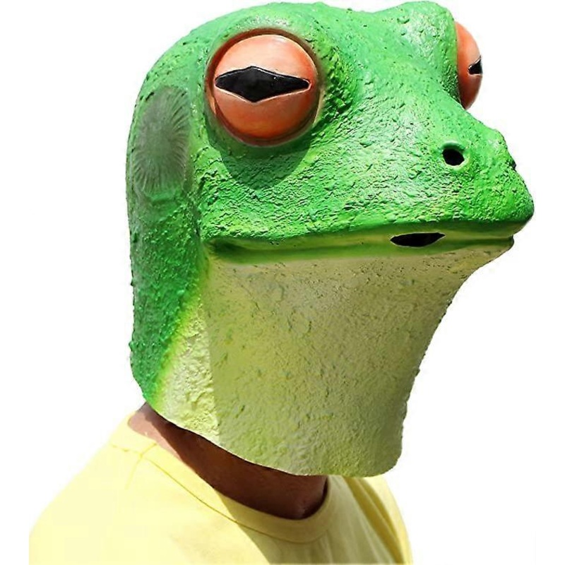 Frog Mask Latex Halloween Animal Full Head Latex Adult Child Mask | Fruugo SG