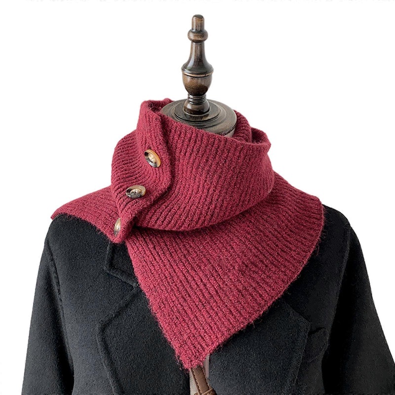 Girl Women Knitted Snoods Scarf LoopInfinity Neckerchief Lady Neck Warmer Wrap Scarves Face Cover Faux Collar  Burgundy | Fruugo SG