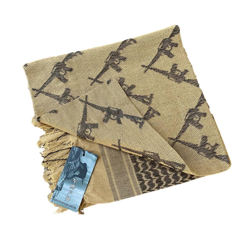 Jacquard Pattern Arab Scarf Tactically Kerchief Multi Purpose Head Wrap Hiphop Square Turban for Male Photo Props  AK mud color | Fruugo SG