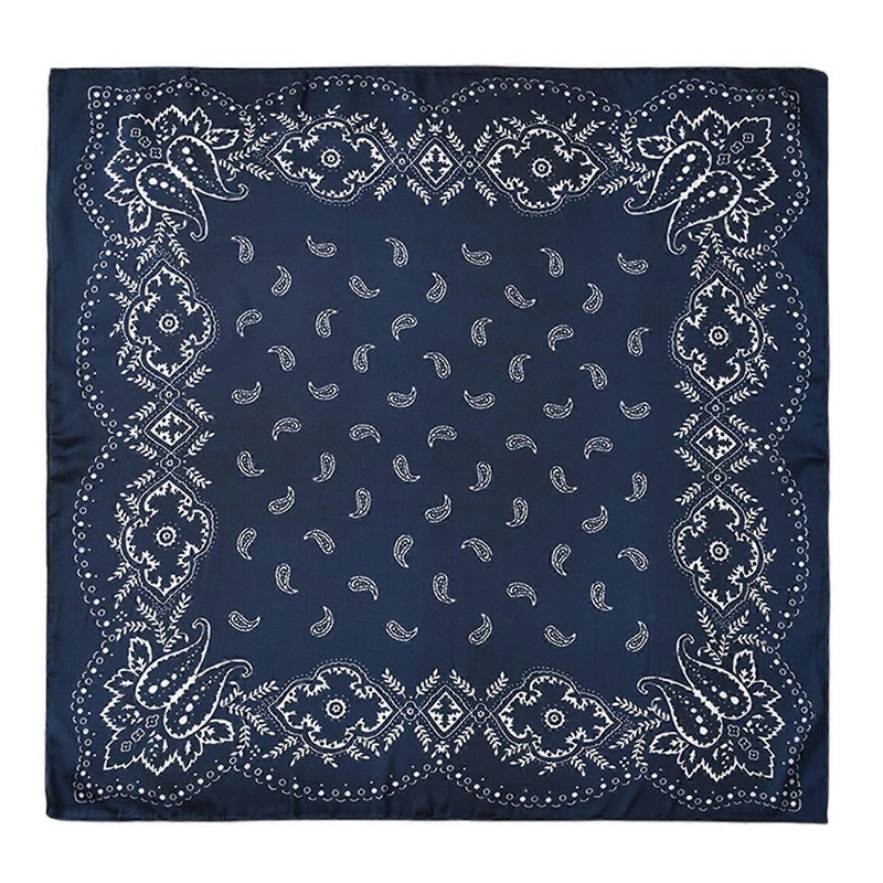 Multiuse Satined Head Wrap with Cashew Flower Pattern Design for Modern Women Styles and Comfortable Bandana Headscarf  Navy Blue | Fruugo SG