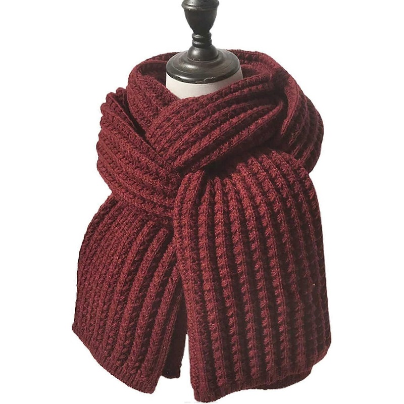 Winter Chunky Knit Scarfs for Ladies Thick Cable Shawls Wrap Winter Warm Soft  Long Solid Color Pashminas (Red) Red – | Fruugo SG