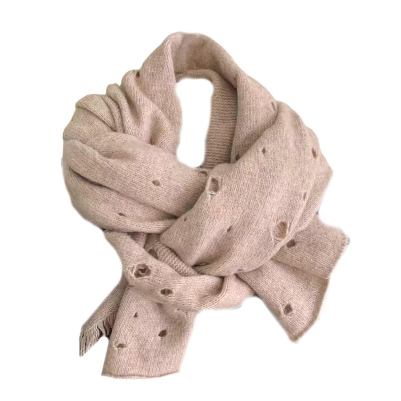 Womens Distressed Scarf Stylish Soft Collar Neck Wrap Lady Thicken Winter Neck Warmer Fleecy Knitted Thicken Scarf  khaki | Fruugo SG