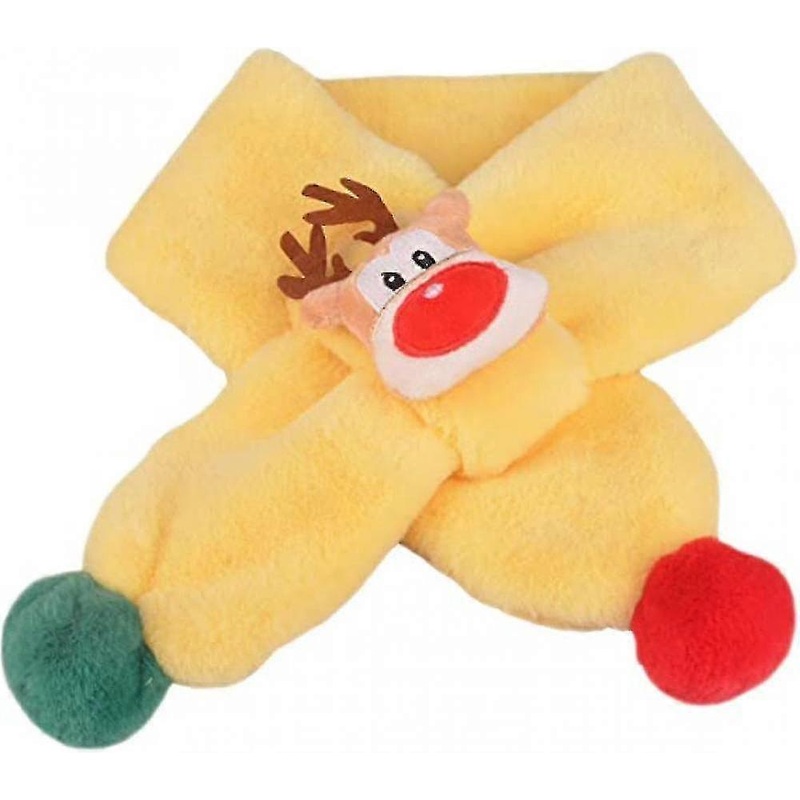 Kids Winter Neck Warmer Thick Soft Wrap Scarf Cross Collar Plush Shawl Scarves Christmas Gift For Girls | Fruugo SG