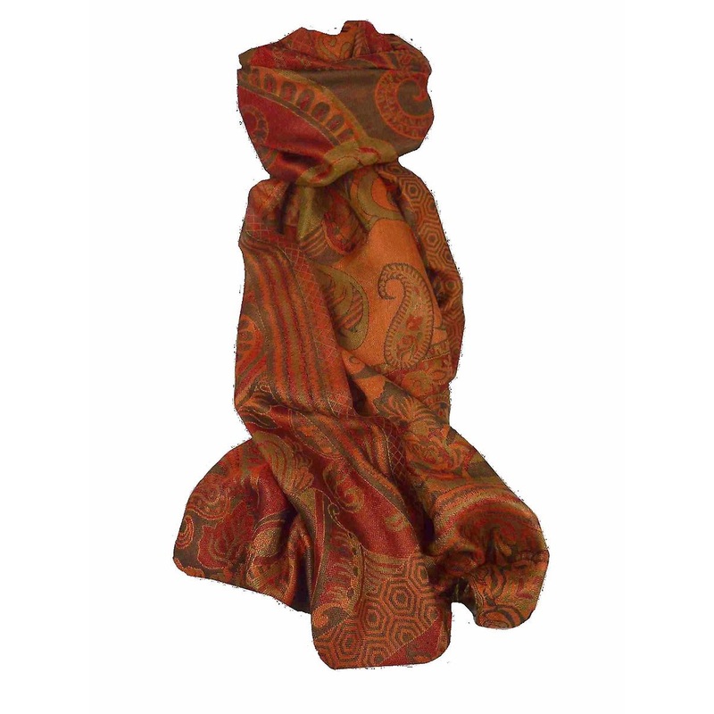 Mens Jamawar Premium Silk Scarf Pattern 5699 by Pashmina & Silk | Fruugo SG