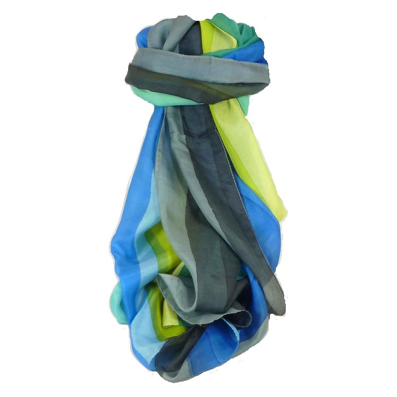 Mulberry Silk Classic Long Scarf Srini Rainbow Palette by Pashmina & Silk | Fruugo SG