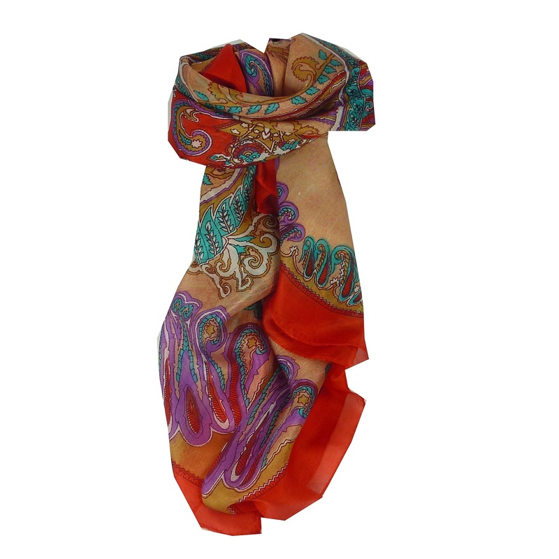 Mulberry Silk Classic Square Scarf Querim Red by Pashmina & Silk | Fruugo SG