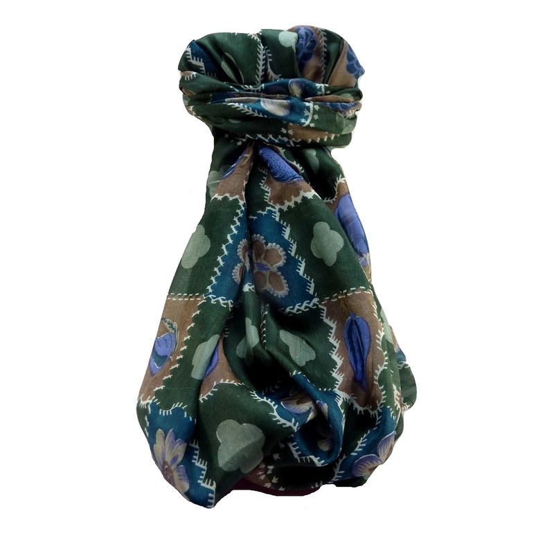Mulberry Silk Contemporary Long Scarf Floral F247 by Pashmina & Silk | Fruugo SG