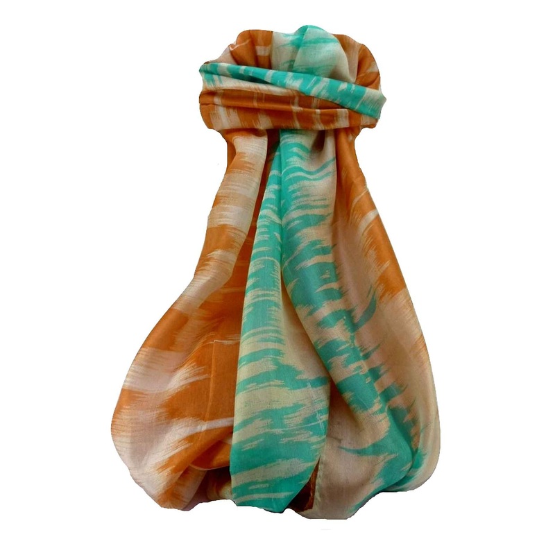 Mulberry Silk Contemporary Long Scarf Shibli Terracotta by Pashmina & Silk | Fruugo SG