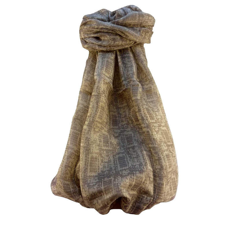 Mulberry Silk Contemporary Long Scarf Udipi Beige by Pashmina & Silk | Fruugo SG