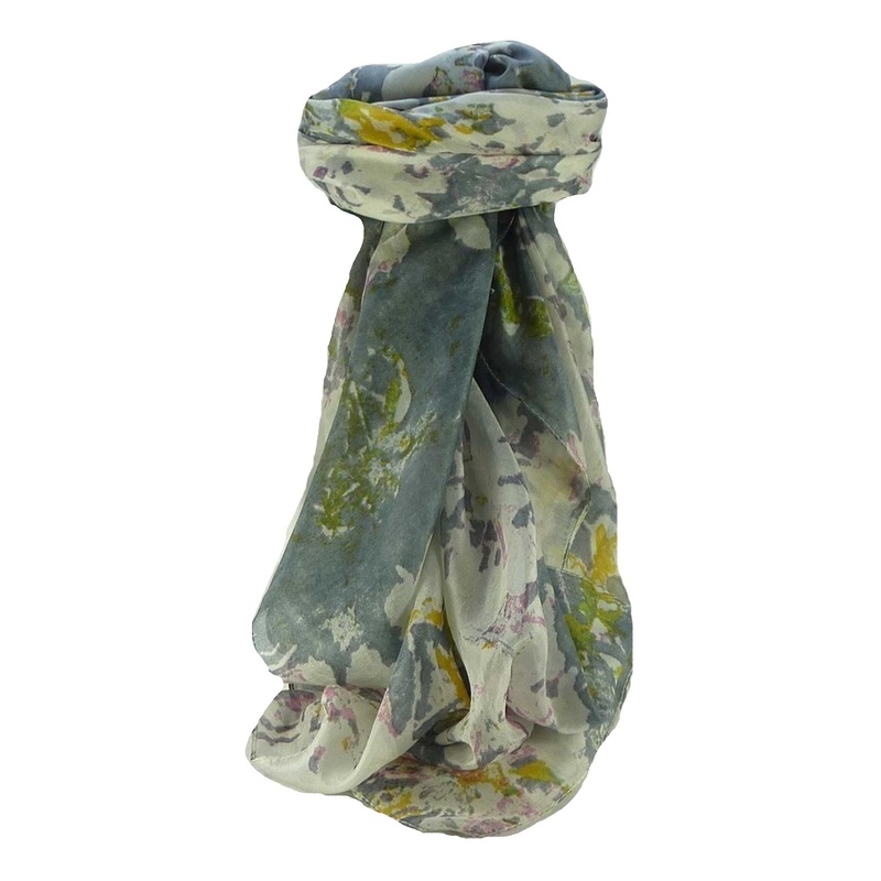 Mulberry Silk Contemporary Square Scarf Floral F224 by Pashmina & Silk | Fruugo SG