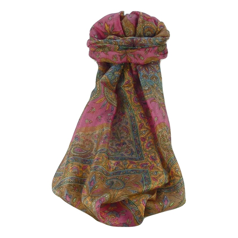 Mulberry Silk Traditional Long Scarf Sarayu Copper by Pashmina & Silk | Fruugo SG