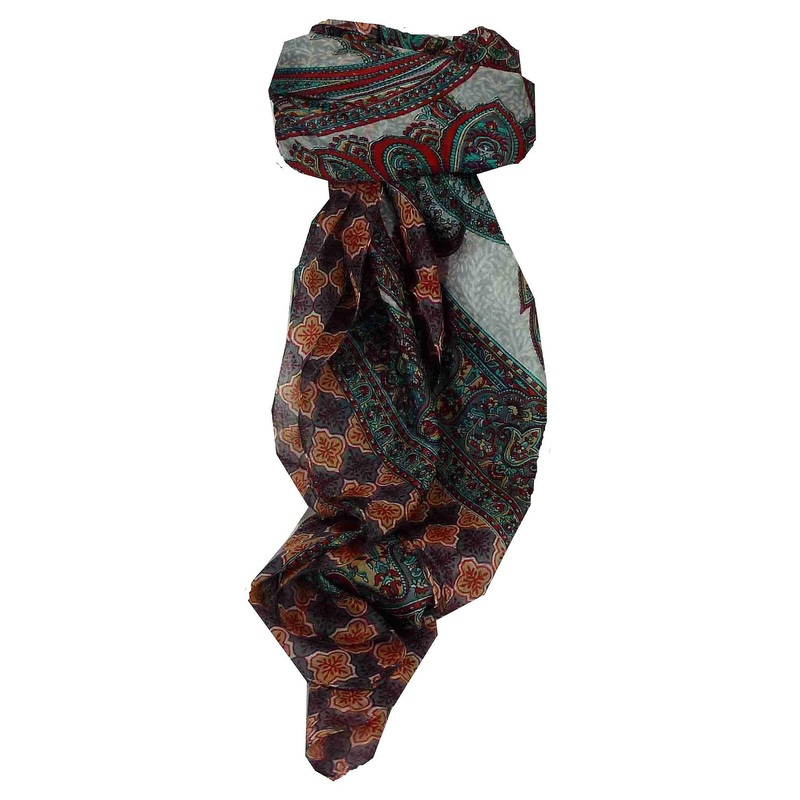 Mulberry Silk Traditional Square Scarf Bibi Pearl by Pashmina & Silk | Fruugo SG