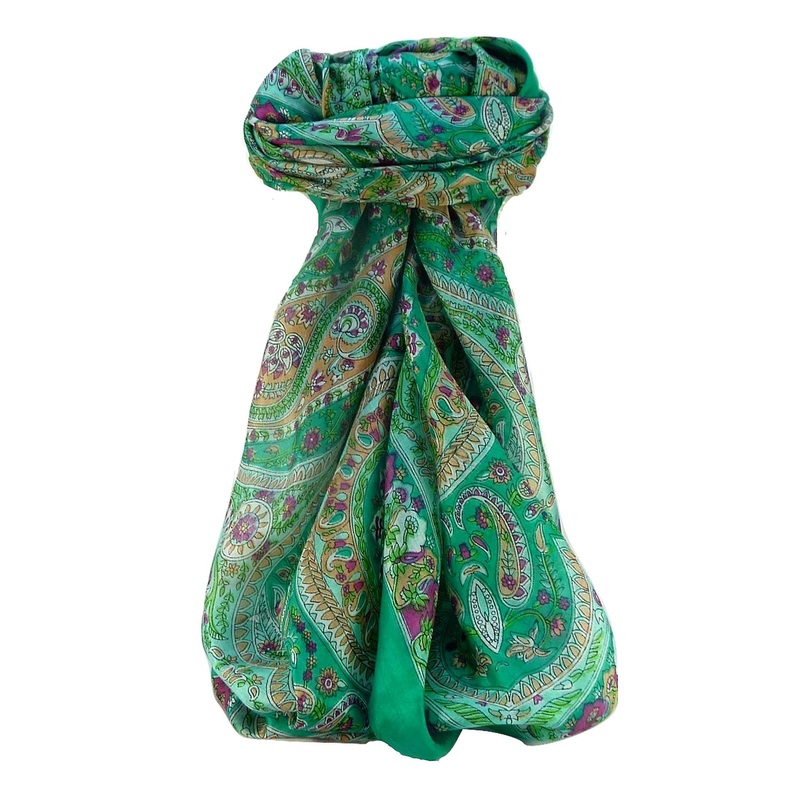 Mulberry Silk Traditional Square Scarf Nadia Jade by Pashmina & Silk | Fruugo SG