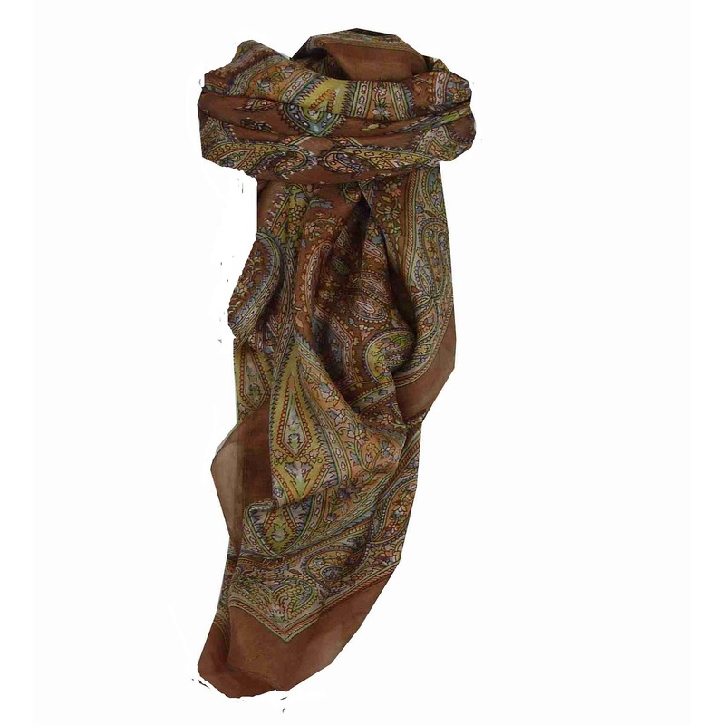 Mulberry Silk Traditional Square Scarf Raki Ecru by Pashmina & Silk | Fruugo SG