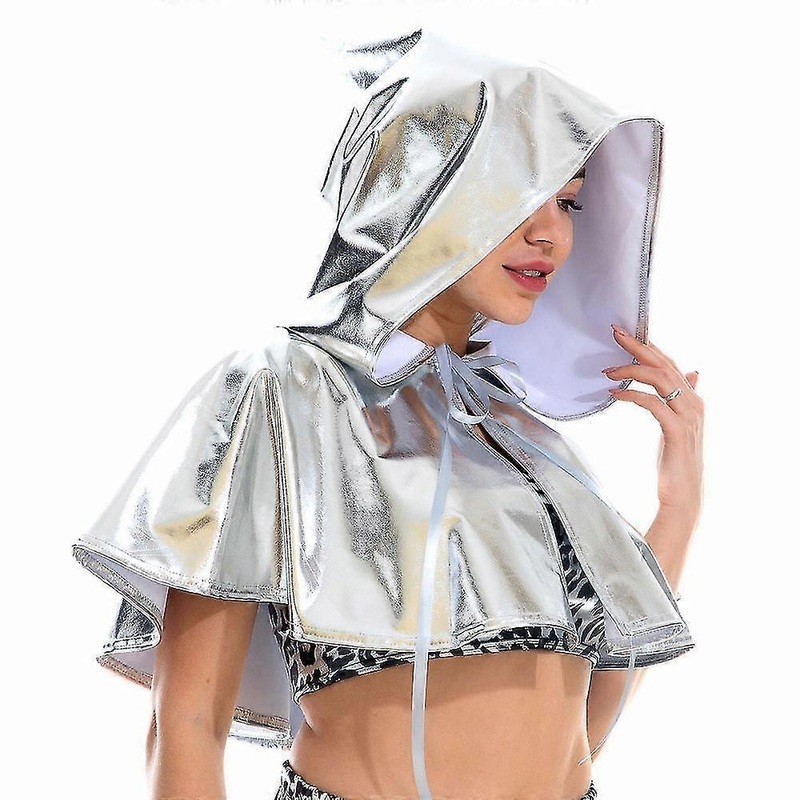 Party Club Cosplay Death Cloak Shiny Adult Metallic Holographic Hoodie Cape Carnival Devil Stole Halloween Costumes | Fruugo SG
