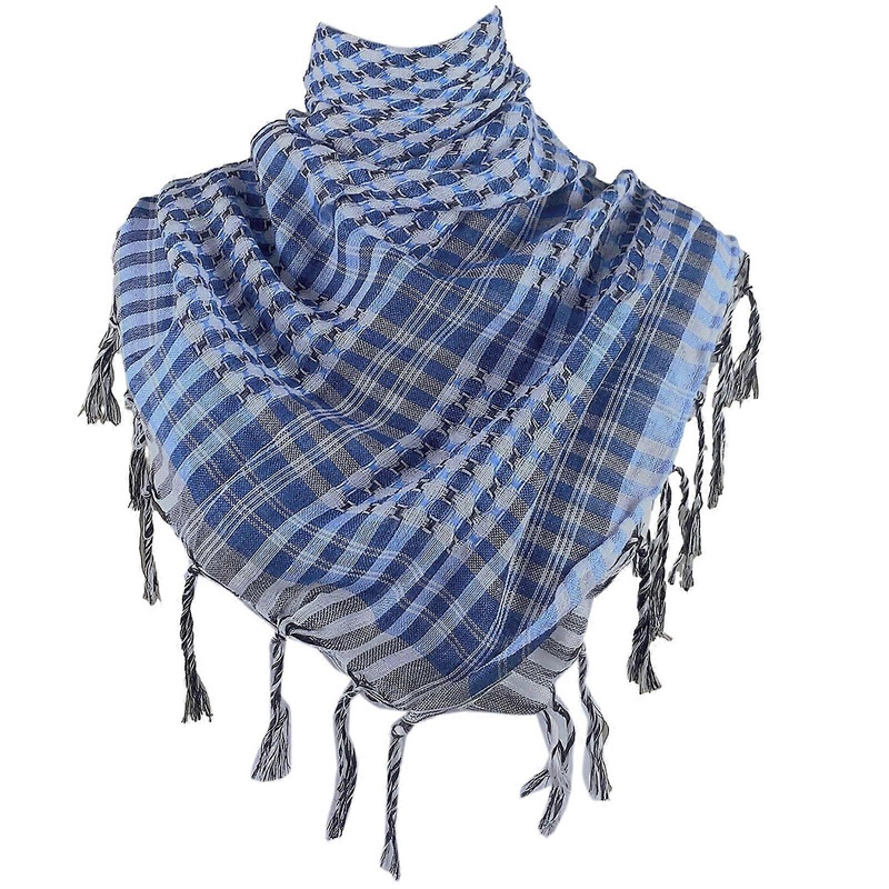 Shemagh Scarves Keffiyeh Square Scarf Colorblock Houndstooth Arab Headscarf Multifunctional Bandana Tassels Shawl Wrap  Sky Blue | Fruugo SG