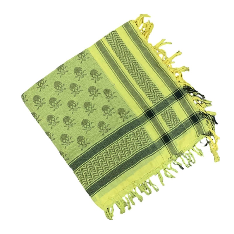 Skull Pattern Large Shemagh Scarf Arabian Desert Scarves for Men Women Neck Head Wrap Keffiyeh Square Shawl with Tassels  Yellow | Fruugo SG
