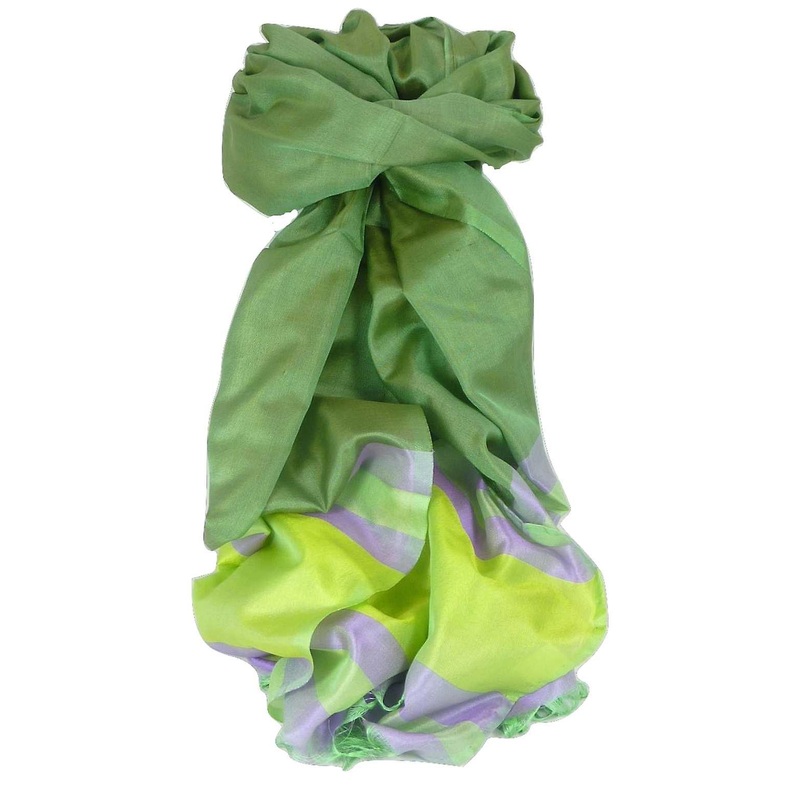 Varanasi Border Prime Silk Long Scarf Heritage Rajagopal 252 by Pashmina & Silk | Fruugo SG