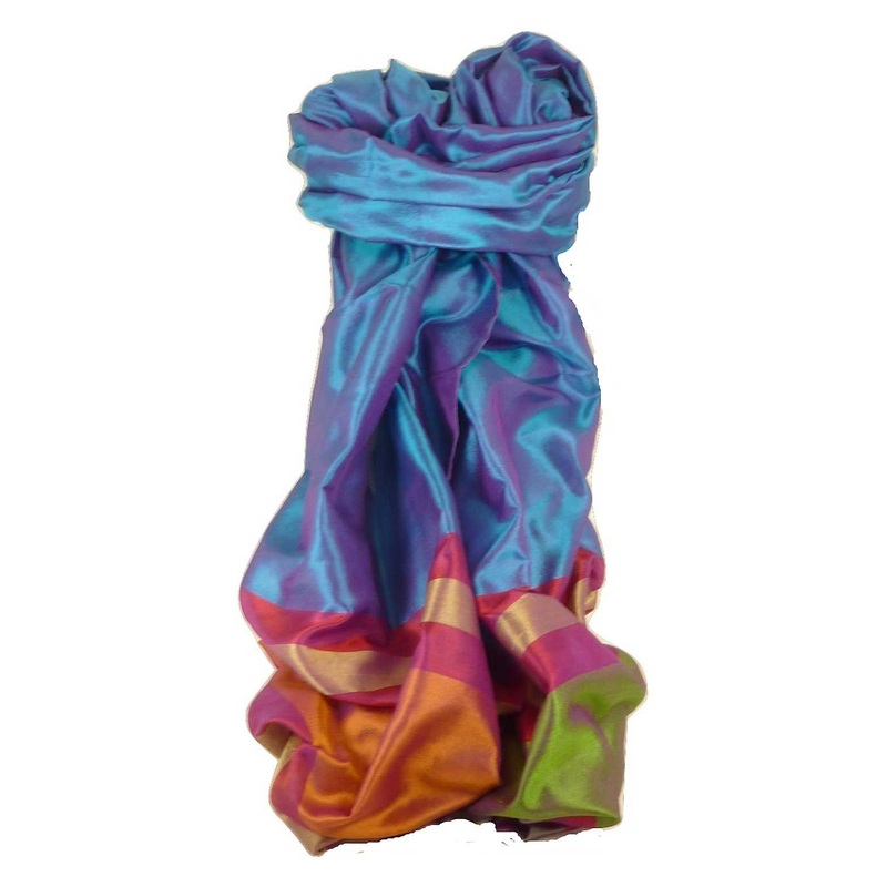 Varanasi Border Prime Silk Long Scarf Heritage Sandeep 311 by Pashmina & Silk | Fruugo SG