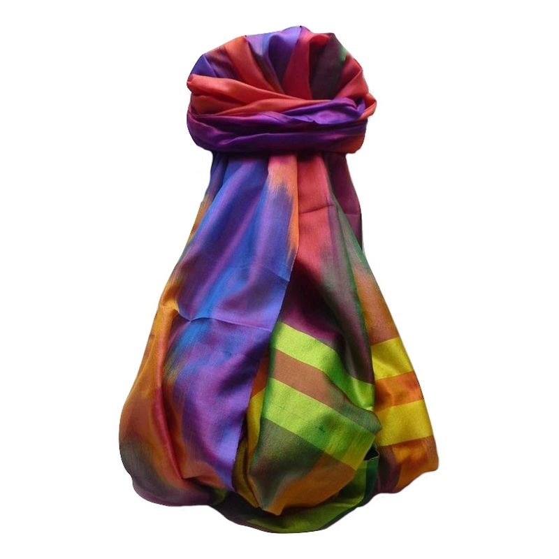 Varanasi Ekal Premium Silk Long Scarf Heritage Range Goel 8 by Pashmina & Silk | Fruugo SG
