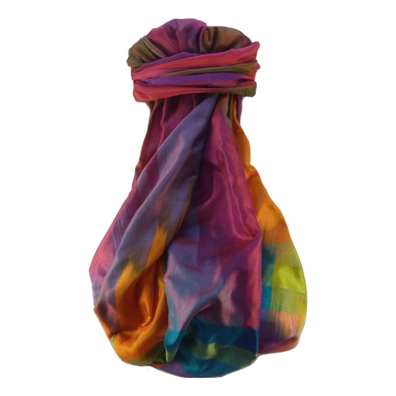 Varanasi Ekal Premium Silk Long Scarf Heritage Range Mangat 6 by Pashmina & Silk | Fruugo SG