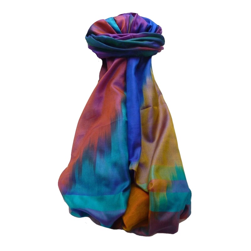 Varanasi Ekal Premium Silk Long Scarf Heritage Range Rai 7 by Pashmina & Silk | Fruugo SG