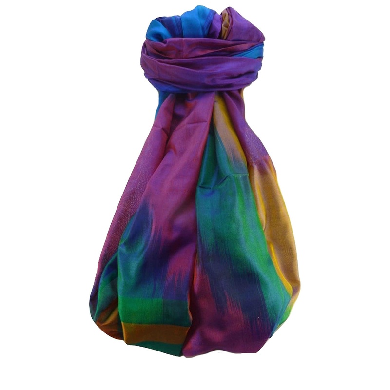 Varanasi Ekal Premium Silk Long Scarf Heritage Range Saraf 3 by Pashmina & Silk | Fruugo SG