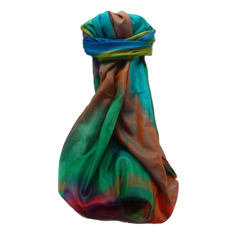 Varanasi Ekal Premium Silk Long Scarf Heritage Range Suresh 2 by Pashmina & Silk | Fruugo SG