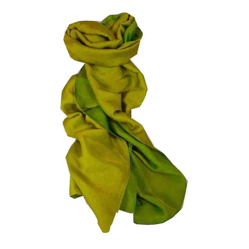 Vietnamese Cham-Pa Reversible Long Silk Scarf Emerald by Pashmina & Silk | Fruugo SG