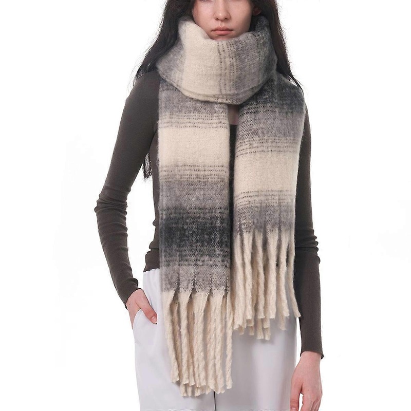 warm, colorful, plaid, shawl, thick, soft, women | Fruugo SG