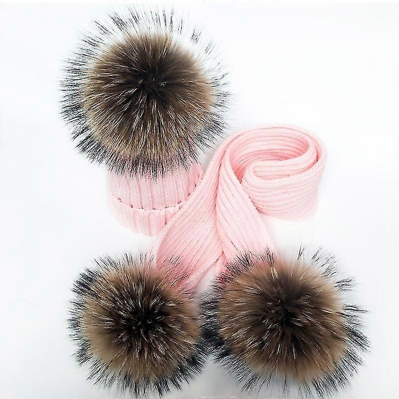 Women Winter Scarf 2022 Fur Pompom Scarves Thick Warm Headband Lady Shawls Wraps Blanket Female Hat Scarf Set | Fruugo SG