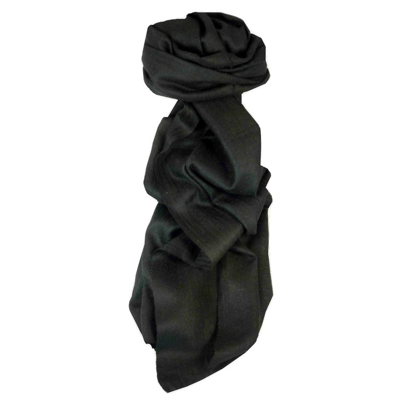 MENS Fine Cashmere Scarf Black by Pashmina & Silk | Fruugo SG