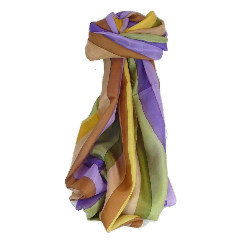 Mulberry Silk Classic Long Scarf Ankola Rainbow Palette by Pashmina & Silk | Fruugo SG