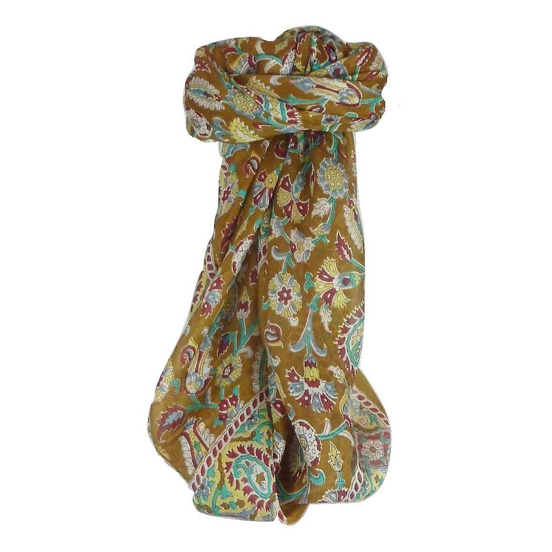 Mulberry Silk Classic Square Scarf Tashi Umber by Pashmina & Silk | Fruugo SG