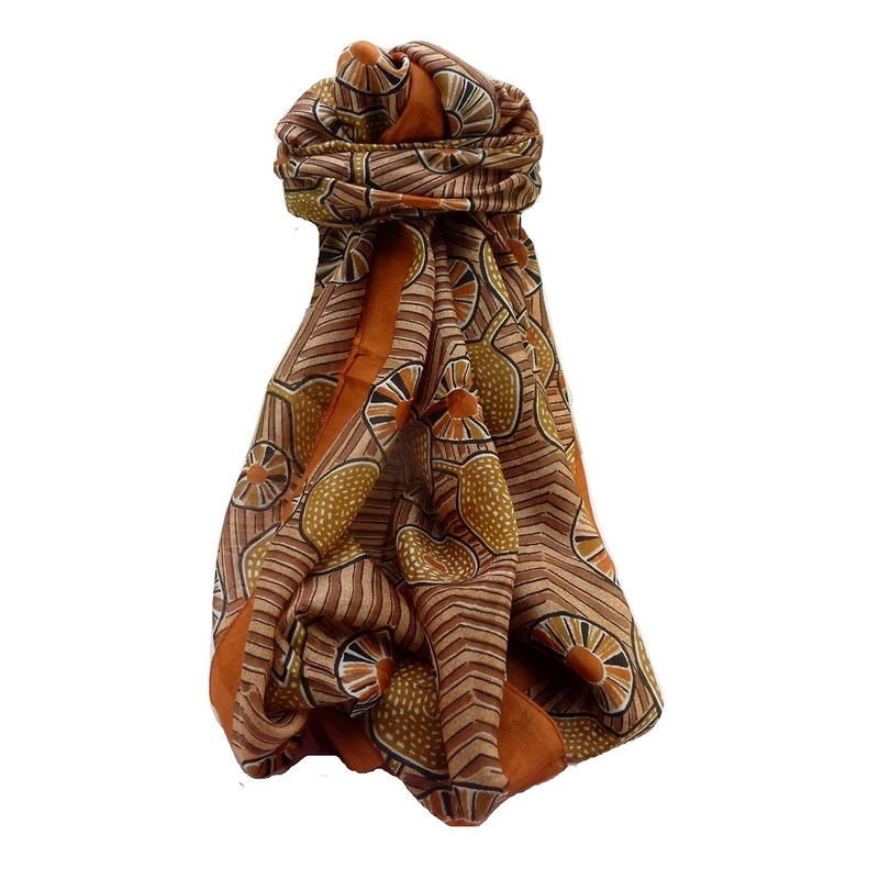 Mulberry Silk Contemporary Long Scarf Geometric G143 by Pashmina & Silk | Fruugo SG