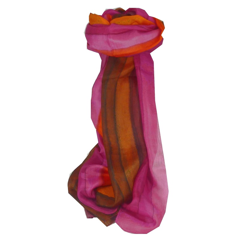 Mulberry Silk Hand Dyed Long Scarf Mukherjee Rainbow Palette from Pashmina & Silk | Fruugo SG