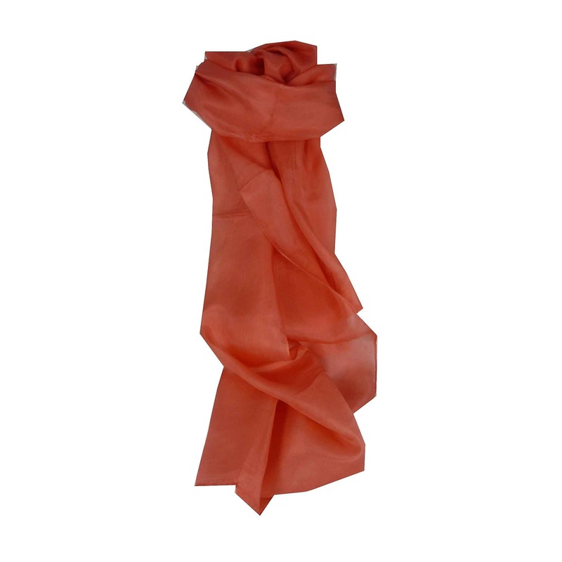 Mulberry Silk Hand Dyed Long Scarf Watermelon from Pashmina & Silk | Fruugo SG