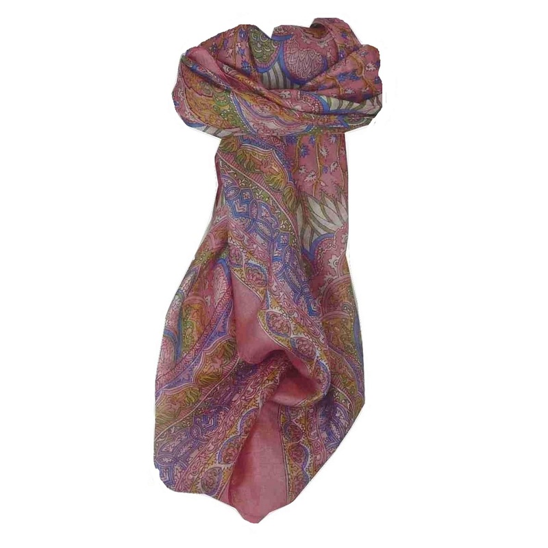 Mulberry Silk Traditional Square Scarf Tara Rose by Pashmina & Silk | Fruugo SG