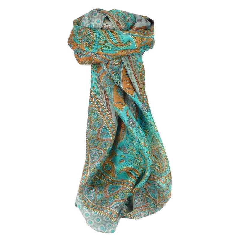Mulberry Silk Traditional Square Scarf Uttara Quartz by Pashmina & Silk | Fruugo SG