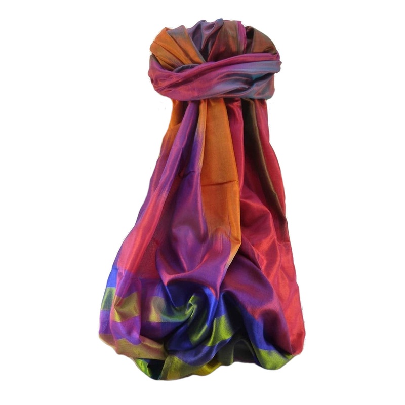 Varanasi Ekal Premium Silk Long Scarf Heritage Range Mangat 10 by Pashmina & Silk | Fruugo SG