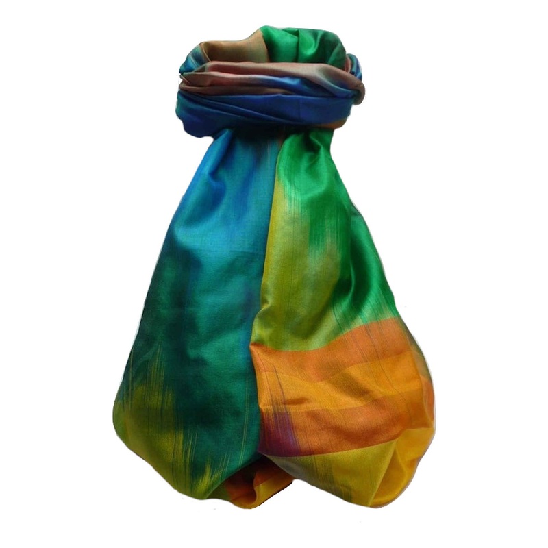 Varanasi Ekal Premium Silk Long Scarf Heritage Range Rai 3 by Pashmina & Silk | Fruugo SG