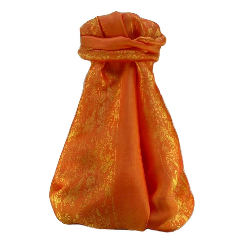 Vietnamese Silk Scarf Reversible Hoi-An Fai-Fo Amber by Pashmina & Silk | Fruugo SG