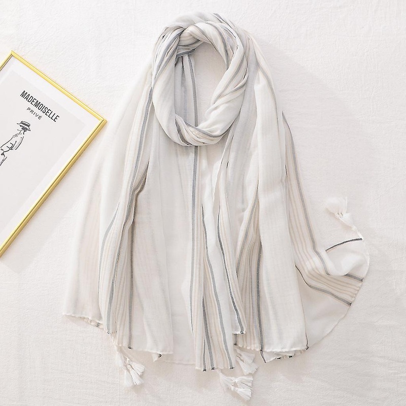 Women Scarf Shawl 2022 Spring And Autumn Contrast Color Cotton Linen Printing Sun Protection | Fruugo SG