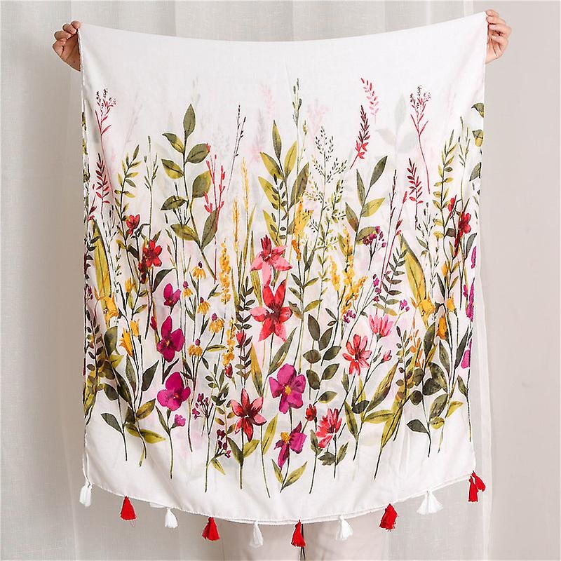Women Scarf Shawl 2022 Spring And Autumn Vintage Tassel Printing Sun Protection | Fruugo SG