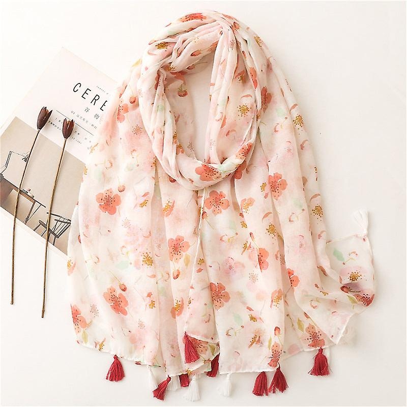 Women Scarf Shawl 2022 Spring And Summer Cotton And Linen Tassel Sun Protection Casual Ws1546 | Fruugo SG