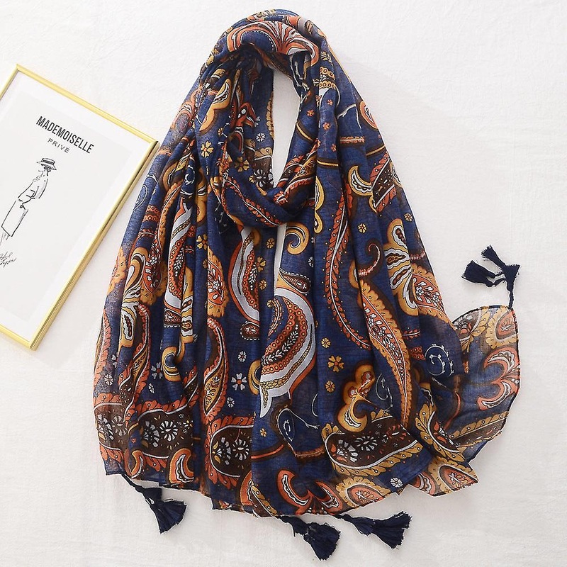 Women Scarf Shawl 2022 Spring Autumn Cotton And Linen Tassel Sun Protection | Fruugo SG
