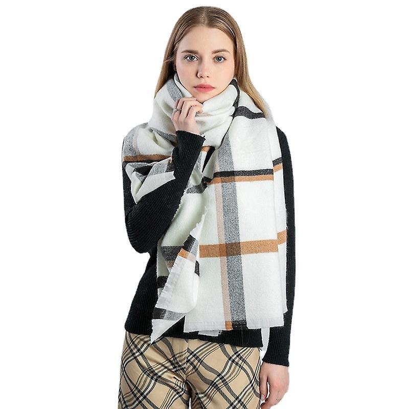 Women Scarf Shawl 2022 Winter Plaid Thickened Warm | Fruugo SG